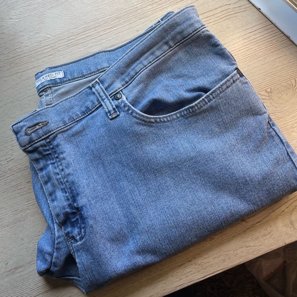 Lee Size 20W Petite Relaxed Fit Blue Jeans